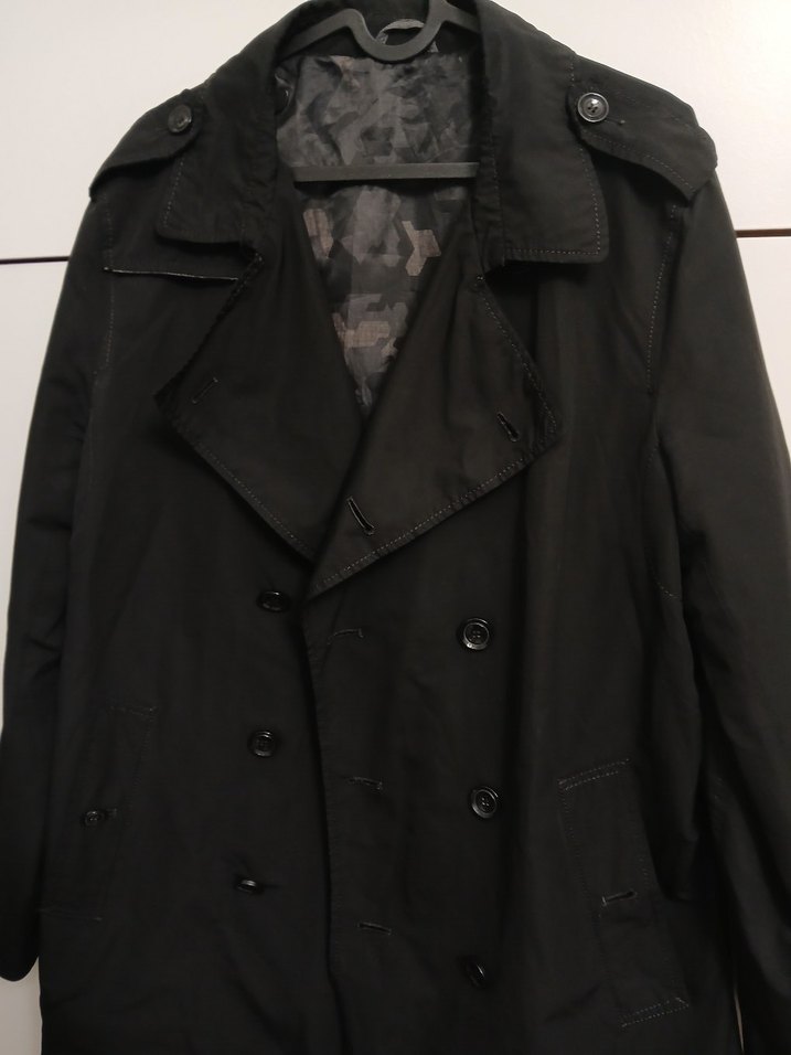 zara Siyah Düğmeli Trençkot - Görsel 2