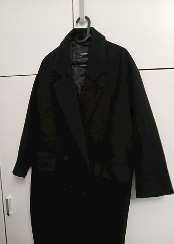 M.L.Xl uyumlu pull bear Siyah Düğmeli Kaban - Görsel 5