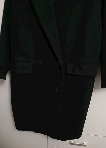 M.L.Xl uyumlu pull bear Siyah Düğmeli Kaban - Görsel 4