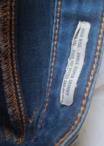 LC Waikiki Düğmeli Mavi Kadın Denim Pantolon