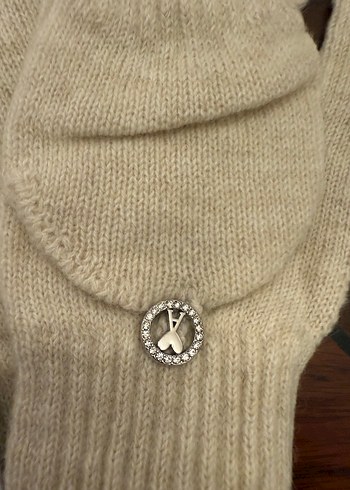 Ami Bej Örgü Parmaksız Eldiven - Görsel 4