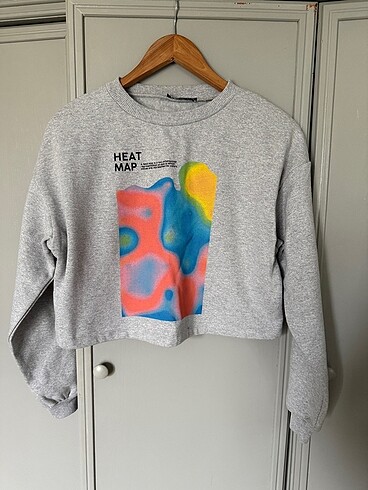 trendyolmilla gri sweatshirt xs/s