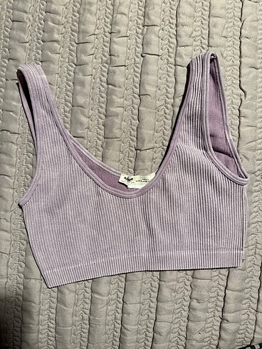 pull and bear lila büstiyer spor sütyeni crop top