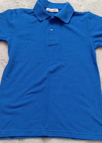 Erkek Çocuk Mavi Kısa Kollu Polo Tişört
