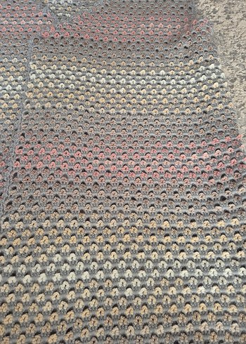 Gri Örgü Kadın Yelek buyuk beden - Görsel 2