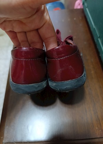 Diğer Bordo Kız Babet Ayakkabı Fiyonklu