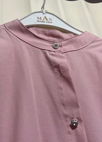 Pembe Uzun Kollu Piliseli tunik - Görsel 2