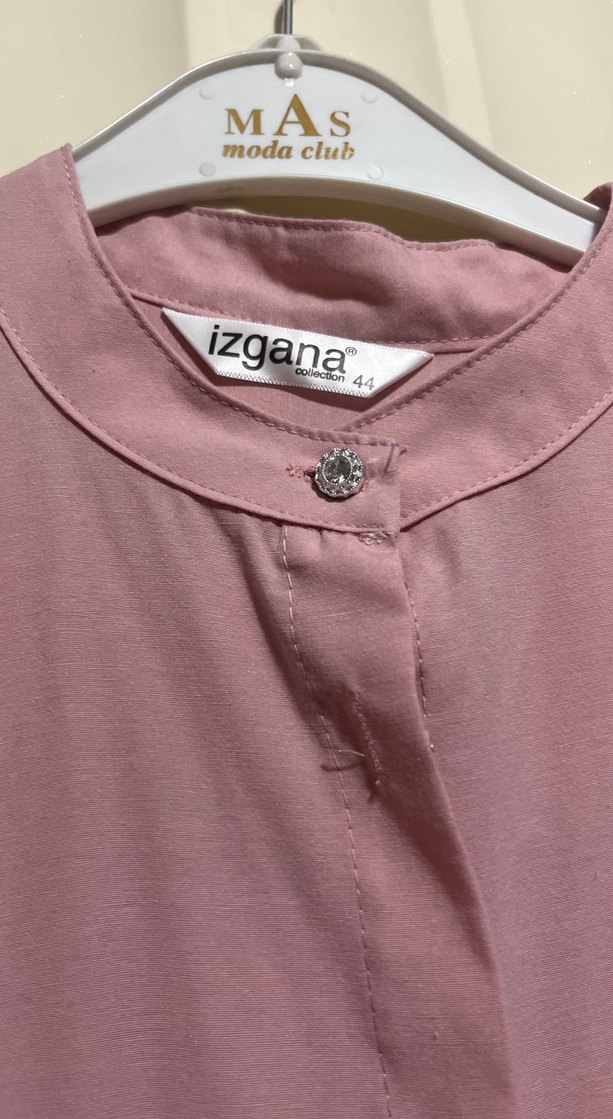 Pembe Uzun Kollu Piliseli tunik - Görsel 5