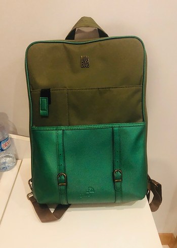 Kadın Deri Yeşil laptop Sırt Çantası