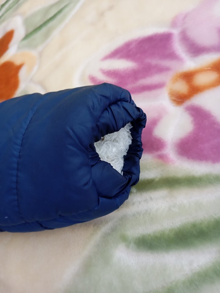 Mavi Erkek Bebek Kürklü Tulum Leon Nakışlı 12,18beden - Görsel 5