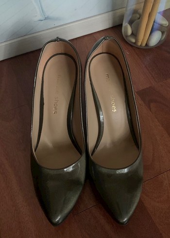 Yeşil Blok Topuklu Stiletto - Marine Shoes - Görsel 4