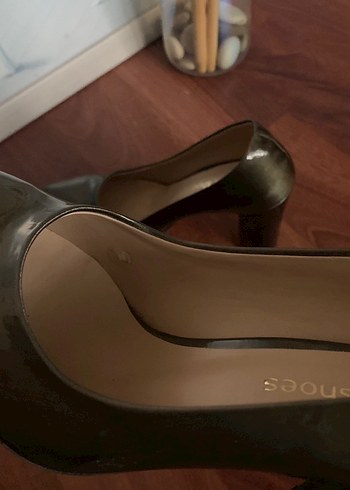 Yeşil Blok Topuklu Stiletto - Marine Shoes - Görsel 5