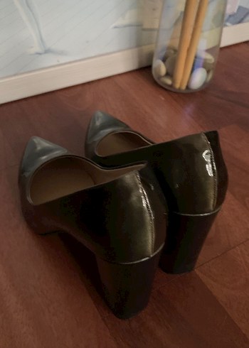 Yeşil Blok Topuklu Stiletto - Marine Shoes - Görsel 7