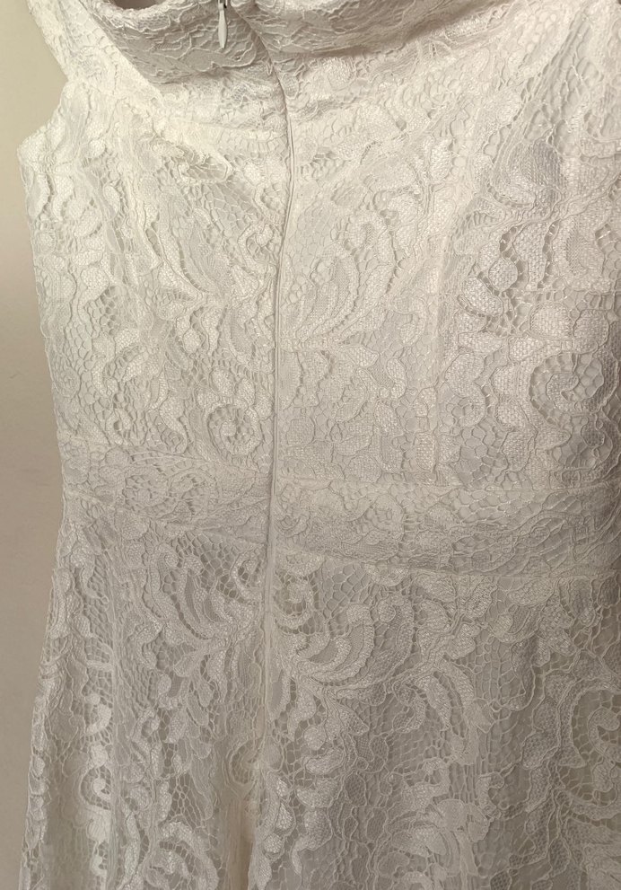 Beyaz Dantel Mezuniyet Elbisesi - Görsel 4