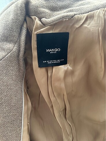xs Beden camel Renk Mango yün palto