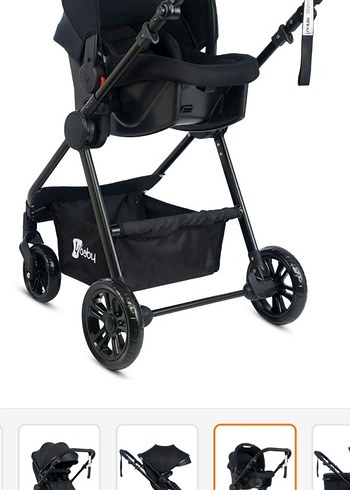 Siyah Travel Sistem Bebek Arabası ve Taşıma Koltuğu - Görsel 6