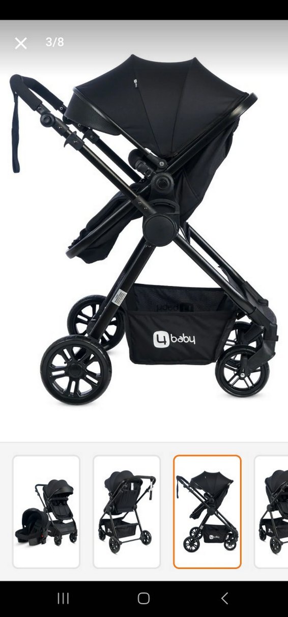 Siyah Travel Sistem Bebek Arabası ve Taşıma Koltuğu - Görsel 3