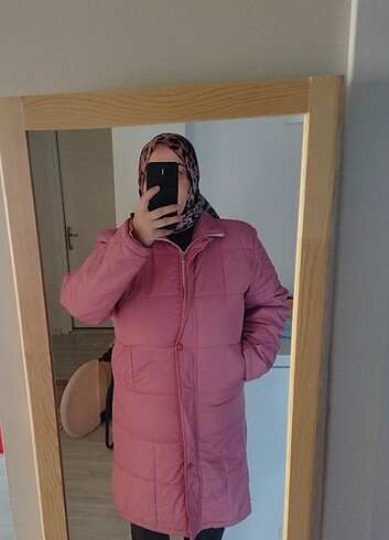 48 Beden pembe Renk Yorgan mont
