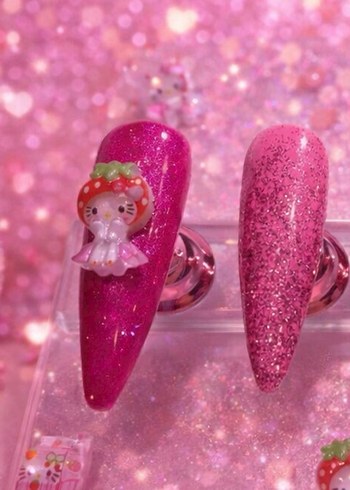 hello kitty takma tırnak cutecore - Görsel 2