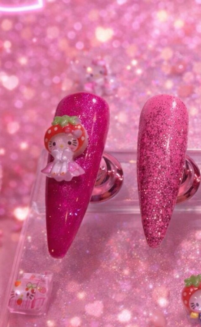 hello kitty takma tırnak cutecore - Görsel 2