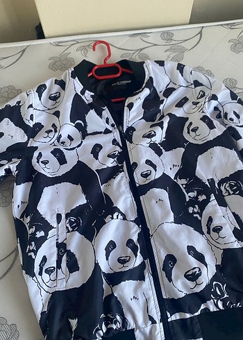 Uzun Kollu, Bol Kesim, Baskılı erkek Ceket - Görsel 4