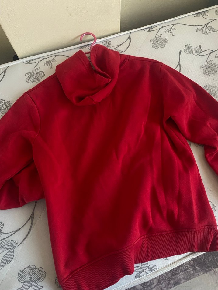 Koyu Kırmızı Erkek Kapüşonlu Sweatshirt - Görsel 3