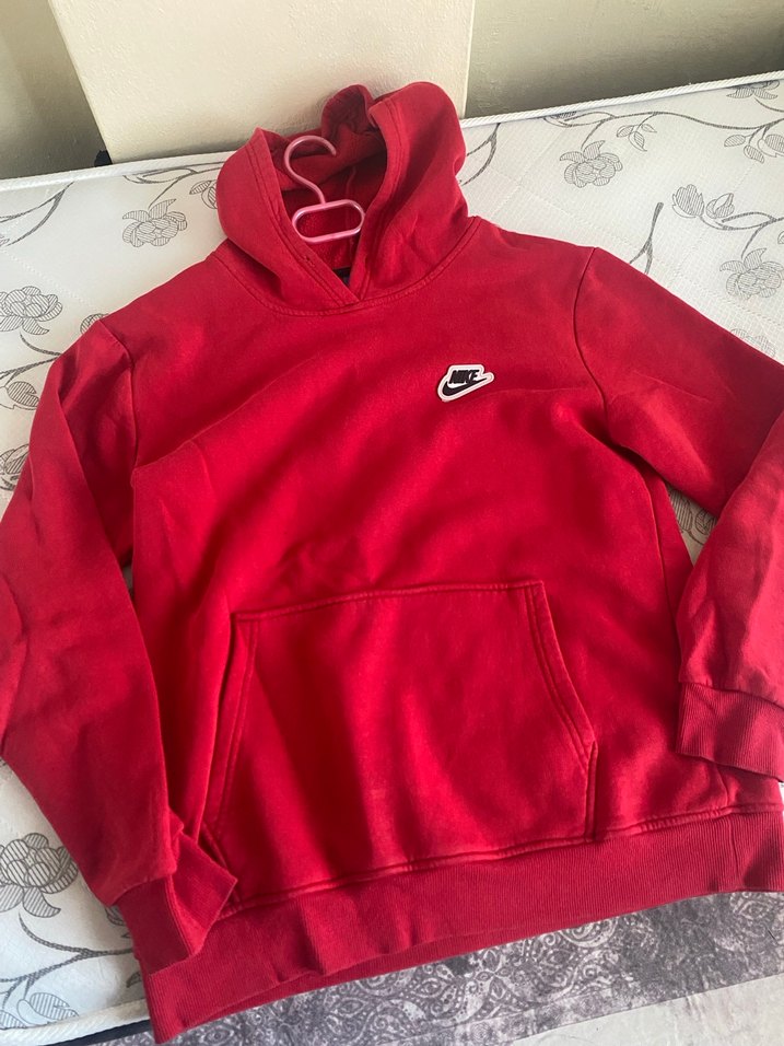 Koyu Kırmızı Erkek Kapüşonlu Sweatshirt - Görsel 4