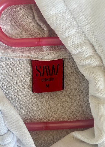 Erkek Beyaz Kapüşonlu Sweatshirt - Görsel 3