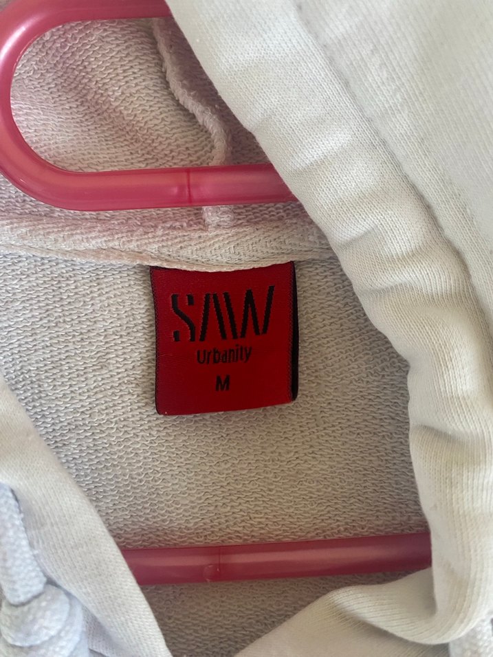 Erkek Beyaz Kapüşonlu Sweatshirt - Görsel 3