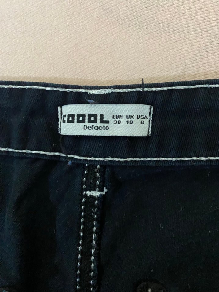 ERKEK LBEDEN Siyah Bol Kesim Midi Boy Kot Pantolon - Görsel 2