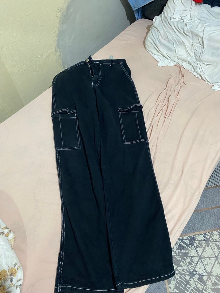 ERKEK LBEDEN Siyah Bol Kesim Midi Boy Kot Pantolon - Görsel 4