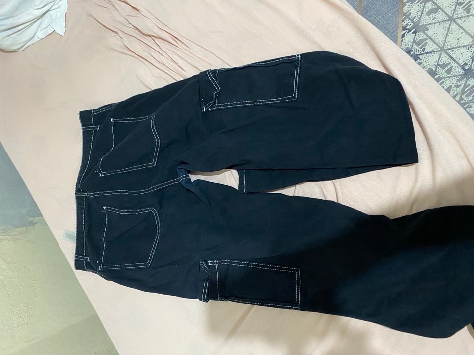 ERKEK LBEDEN Siyah Bol Kesim Midi Boy Kot Pantolon - Görsel 3