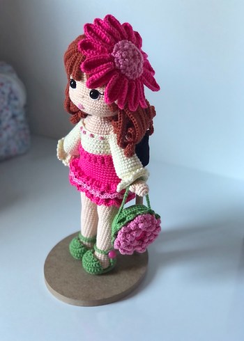 Barbie Pembe renkli örgü bebek
