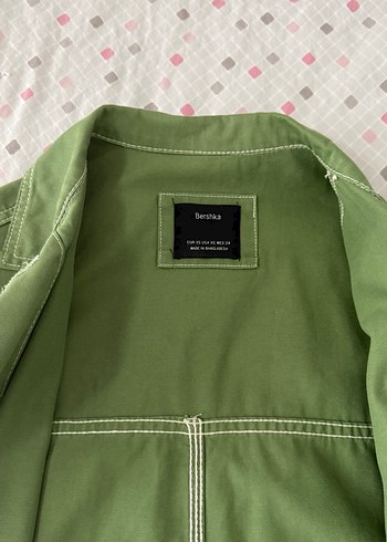 Bershka Düğmeli Yeşil Midi Kadın Ceket - Görsel 2