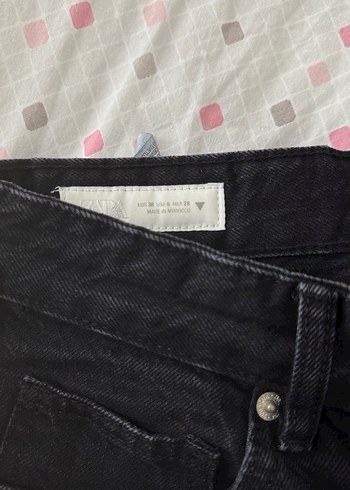 Zara trf wide leg yüksek bel antrasit jean - Görsel 4