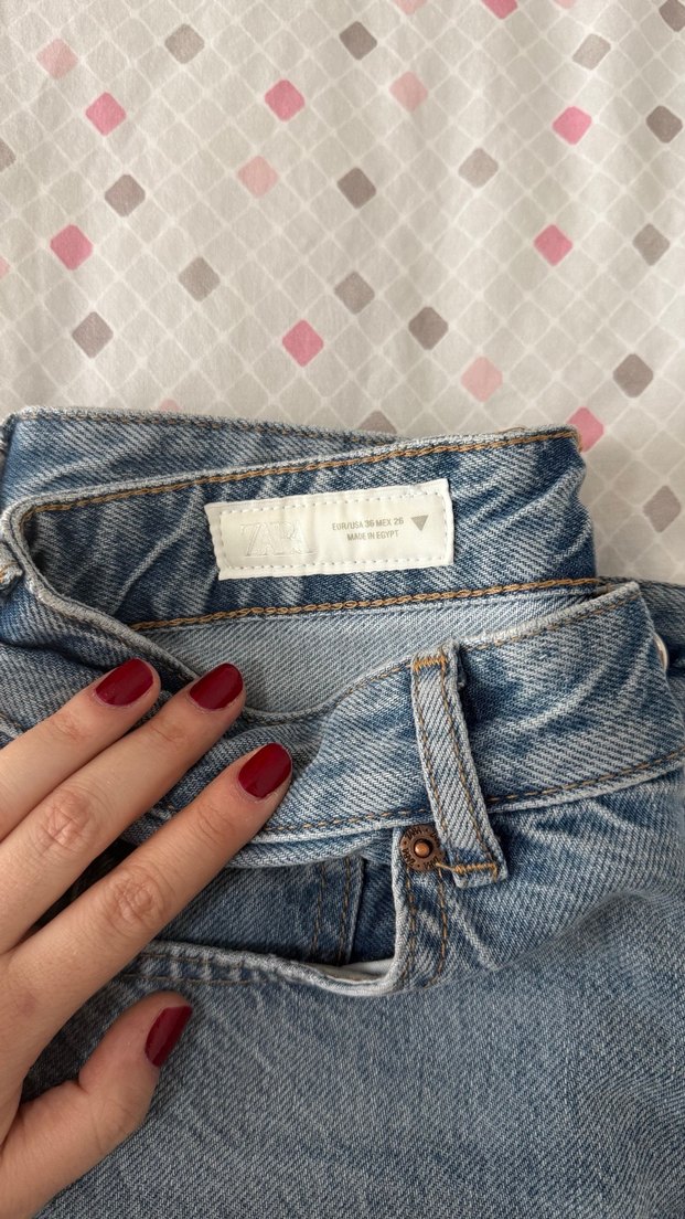 Zara trf wide leg yüksek bel jean - Görsel 3