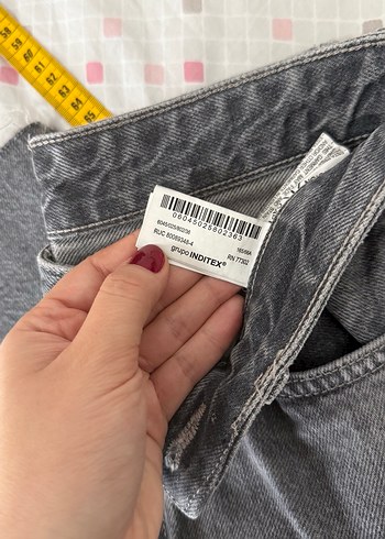 Zara trf wide leg yüksek bel jean - Görsel 5