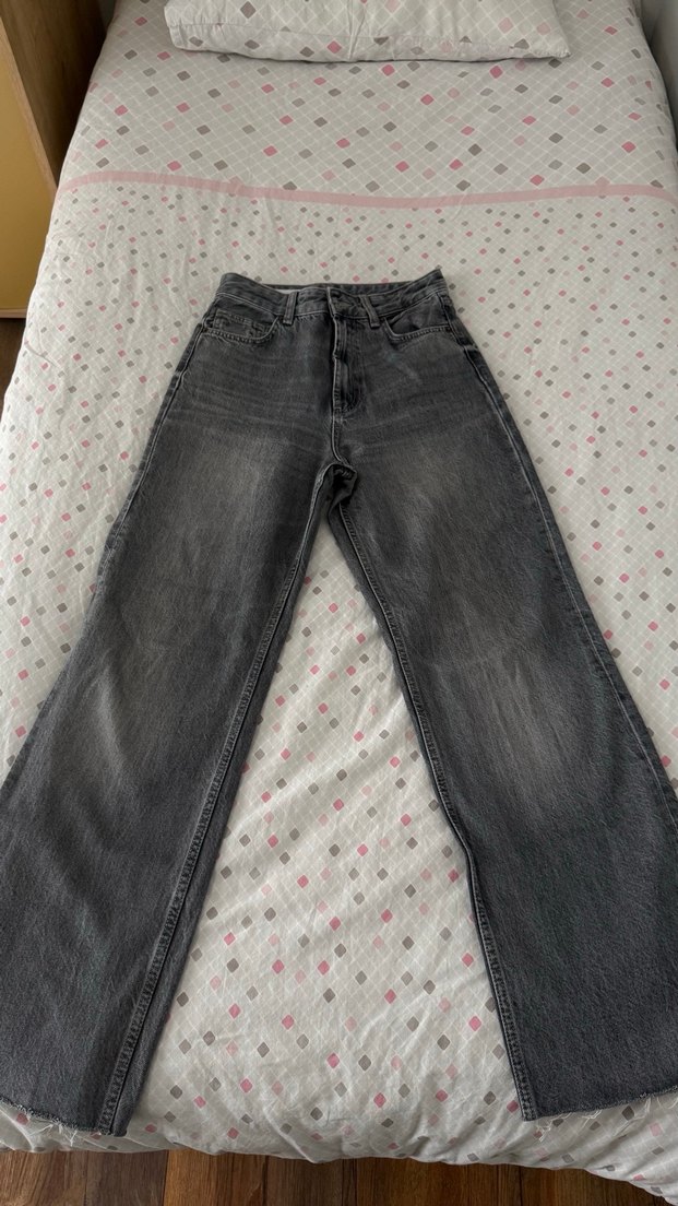 Zara trf wide leg yüksek bel jean - Görsel 2