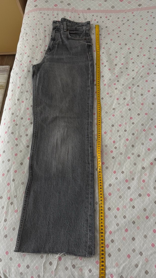 Zara trf wide leg yüksek bel jean - Görsel 4