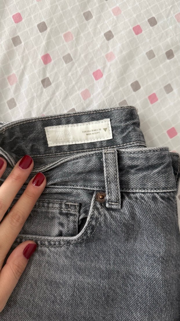 Zara trf wide leg yüksek bel jean - Görsel 3