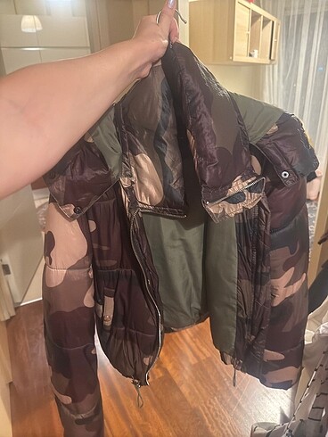 Kamuflaj Desen Bershka Mont