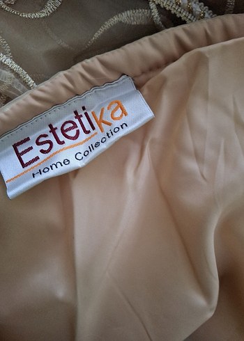 Bej Nakışlı Yatak Örtüsü - Görsel 5