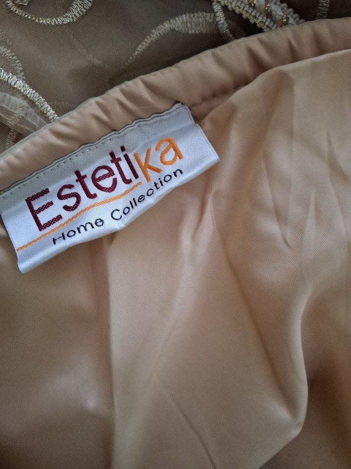 Bej Nakışlı Yatak Örtüsü - Görsel 5