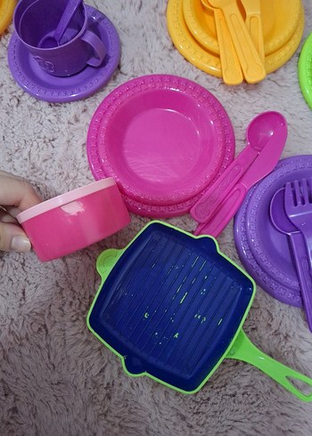 Renkli Çocuk Tabak, Çatal ve Bıçak Seti - Görsel 6