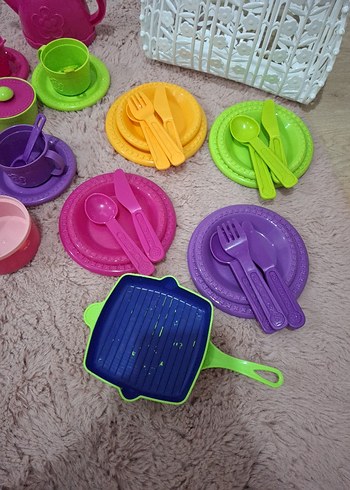 Renkli Çocuk Tabak, Çatal ve Bıçak Seti - Görsel 3