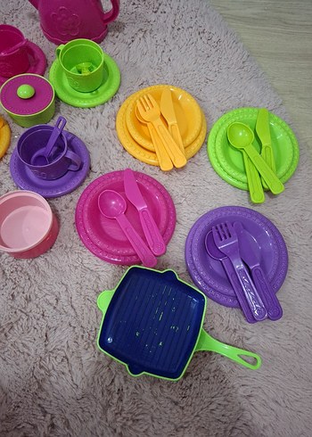 Renkli Çocuk Tabak, Çatal ve Bıçak Seti - Görsel 5