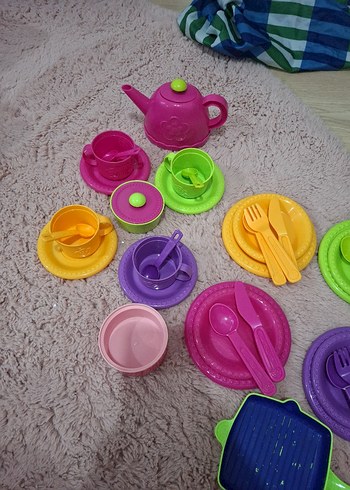 Renkli Çocuk Tabak, Çatal ve Bıçak Seti - Görsel 4