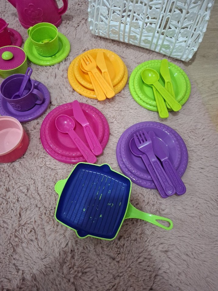 Renkli Çocuk Tabak, Çatal ve Bıçak Seti - Görsel 3