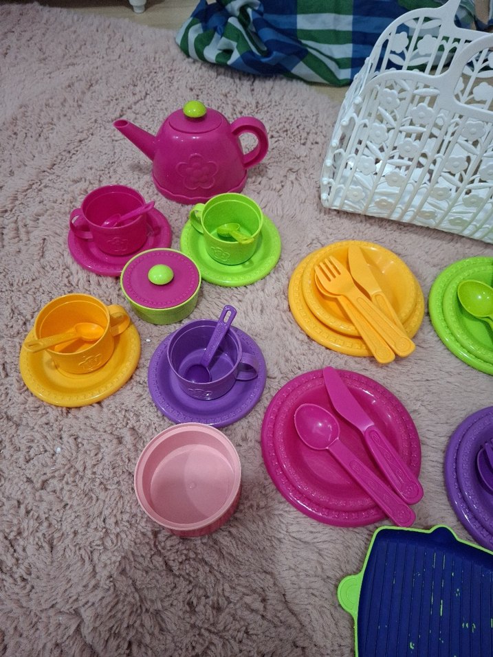 Renkli Çocuk Tabak, Çatal ve Bıçak Seti - Görsel 2