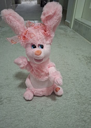 Pembe Peluş Oyuncak Tavşan - Görsel 5